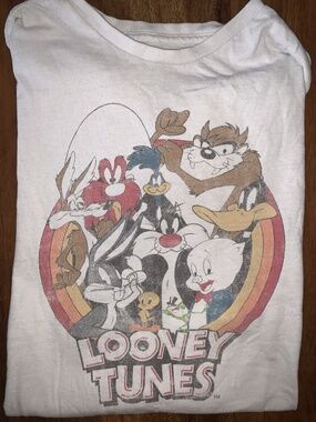 Vintage Looney Tunes Shirt Mens 2XL Taz, Marvin, Tweety Y2K, Bugs, SKU 038